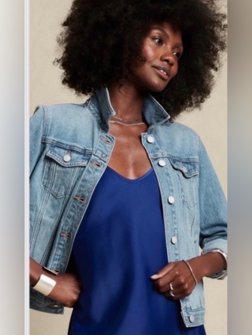 Banana Republic Classic Blue Denim Trucker Jacket XS Everyday Casual